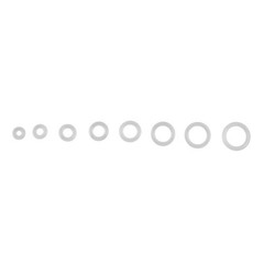 1228 Pcs 32 Size Clear Food Grade Silicone O-Rings Assortment Kit with OD 4-32mm