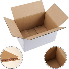 7X5X4 Inches Small White Shipping Boxes Set of 25, Sturdy Cardboard Boxes for Sm
