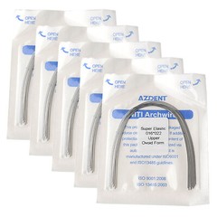 10 Pack AZDENT Dental Orthodontic Arch Wire Niti Super Elastic Rectangular Ovoid