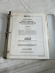 HP 3586A/B/C Selective Level Meter Service Manual Volume 1 P/N 03586-90002