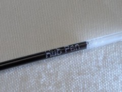30 Misprint Retractable Click Pens JAVALINA Hub Pen Lot BLACK & BLACK TRIM
