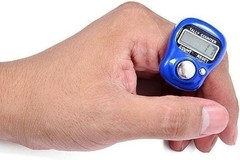 1Pc Blue 5 Digit LED Digital Row Counter, Display Counter Clicker, Handheld N…