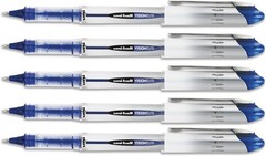 Uniball Vision Elite Roller Ball Pen, Blue Ink, Bold 5 Pens Per Order