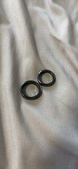 Lot of 2 Black Obsidian O-Rings Rubber Seal Rings size 4 and 5