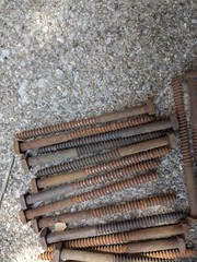 Antique 5/16 inch by 5 inches black lag bolts square head – 31 pieces – NOS