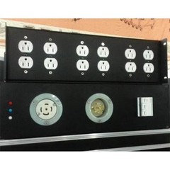 L21-30 30amp Inlet L5-20Outlet Electric Metal Rack Mount Panel Power Distro Box
