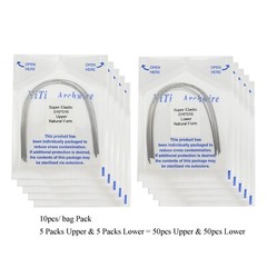 100pc Dental Orthodontic Arch Wires Niti Rectangular Round Natural 1622 012 016