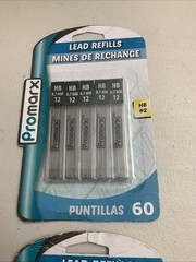 2x 60ct Promarx Mechanical Pencil Lead Refills .07mm (5x12pcs) New Sealed HB#2