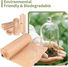 Eco-Friendly Honeycomb Packing Paper – 15″ x 500′ with Easy Dispense Box