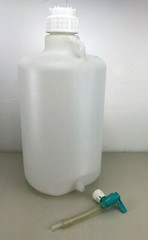 Nalgene 6.6 gal. (25L) Round LDPE Carboy with lid, handle, and spigot
