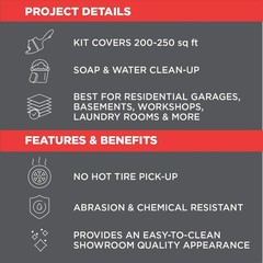 Rust-Oleum 251965 EPOXYSHIELD Garage Floor Coating 1 Count (Pack of 1), Gray