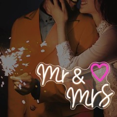 Led Neon Sign “Mr & Mrs” Heart 23″ x14″ Large 110V Wall Decor Wedding Party