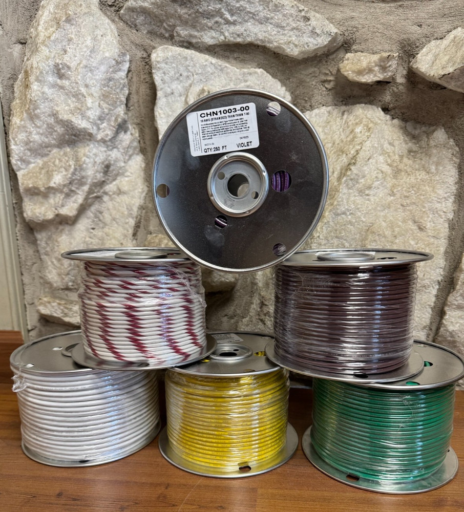 250 FT THHN/THWN WIRE- 10 AWG STR 600 V -BROWN,YEL,GRN,STRP AVAIL
