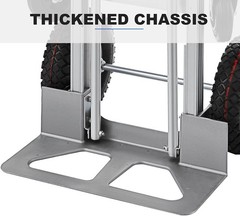 1000 Lbs Aluminum Hand Truck Convertible 2 in 1 Heavy Duty Folding Dolly Cart