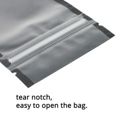 5x7in Matte Clear Front Black Back Foil Mylar Flat Zip Lock Bag w/ Machine C03