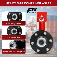 2Pack Shipping Container Wheels 6-Lug Wheels Kit, Shipping Container Accessories