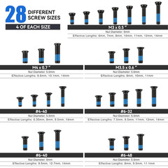 Red Dot Mounting Screws Kit – 112 Pcs for Gunsmithing & Optics