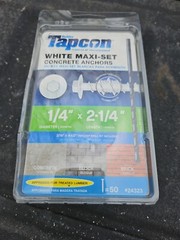 Tapcon ITW Brands 24323 50PK 1/4×2-1/4 Anchors White