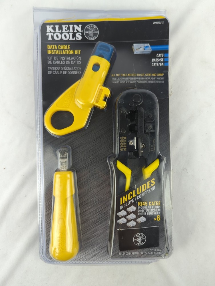 Klein Tools Coax Cable Installation Kit VDV026-212 Cut Strip and Crimp