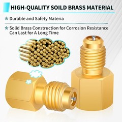 Brass R134a R12 R22 Tank Vacuum Pump Adapters Valve Remover for AC Charging