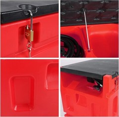 Portable 48 Gallon Fuel Tank with Pump for Gasoline & Diesel, 12V DC Pump
