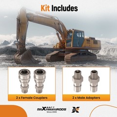 Hydraulic Quick Coupler Set for AGT Chinese Mini Excavators M14-M16 w/ Valve