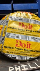 Do it 12 AWG Copper UF-B Outdoor Wire Gray 25ft 50ft Moisture Resistant