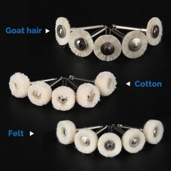 AZDENT Dental Polishing Buffing Wheel Brushes RA 2.35mm Shank for Rotary Tool
