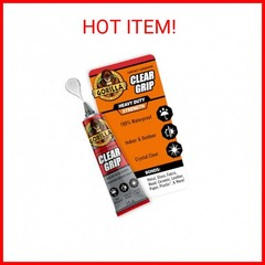 Gorilla Clear Grip Waterproof Contact Adhesive, 3 Ounce Tube, Clear, (Pack of 1)
