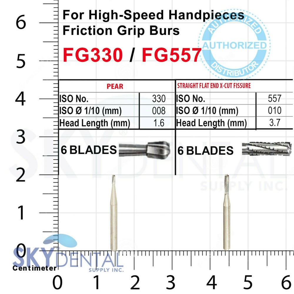 Carbide Burs FG557 or FG330 Bur FG 557 or 330 Beavers Kerr for High Speed Hand-P
