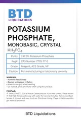 Potassium Phosphate Monobasic, ACS grade, 99.0% CAS# 7778-77-0 500 gr