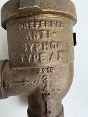 Preferred Utilities ANTI SIPHON valve 3/4″ ANTI SYPHON FUEL OIL New Old Stock