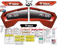 Fits Bobcat MT55 Decal Kit Skid Steer / safety decals 3M VINYL / FREE SHIPPING