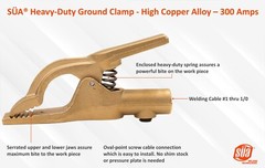 SÜA® Heavy-Duty Ground Clamp – High Copper Alloy – 300 Amp – Lenco 300 Style