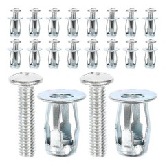 25 Sets Hollow Wall Anchor Screw Fastener Anchors Expandable Bolt Inserts