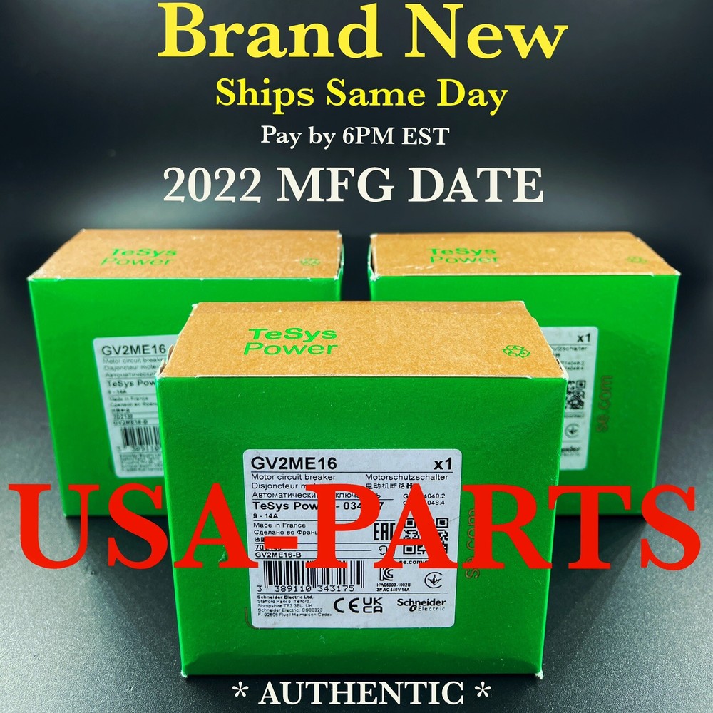 Schneider Electric GV2ME16 * Authentic * NIB * Ships Same Day Free *