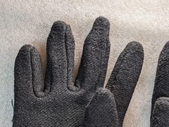SHOWA, S (7) Cotton Lined Heat Resistant Glove Gauntlet Cuff, Black, Paired