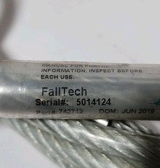 FallTech 742712 12ft Cable Pass-Through Sling Anchor 5000lb Fall Protection OSHA