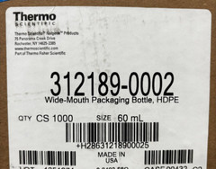 NEW (6) Nalgene Packaging Bottles, 60ml 2oz, Wide Mouth, HDPE