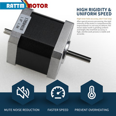 『USA』Nema17 48mm Stepper Motor 78oz-in 1.8A Dual Shaft for 3D Printer/CNC Router