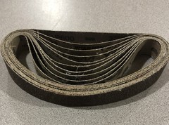 VSM SANDING BELT 1” x 18” P600 ~ LOT OF 10 (feels like 60 grit to me)
