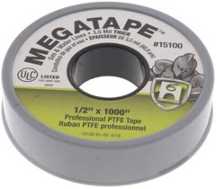 Hercules Mega Tape PTFE – 1/2″ X 1000″ Gas / Water Lines 3.5 Mil Thick 2/PACK