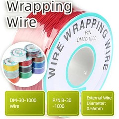 Red Electronic Wire – DM-30-1000, 30 AWG Single Core, Tinned Copper Solid Cable,