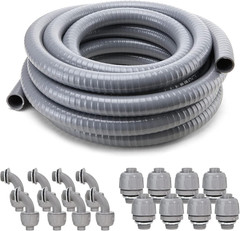 Liquid-Tight Conduit and Connector Kit,Flexible Non Metallic Liquid Tight Electr