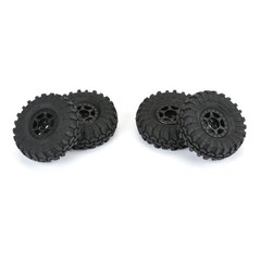 Pro-Line Racing 1/24 Super Swamper F/R 1.0 Tires Mtd 7Mm Blk 4 Pro1021410 Rc
