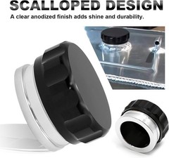 OD Aluminum Alloy Weld Billet On Filler Neck Black Cap Oil Fue Size: 1.5(38mm)