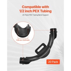 PEX Tubing Bend Support 1/2″ PEX Pipes 90-Degree Elbow Bend Support 20PCS