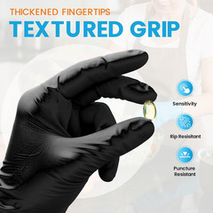 6 Mil Disposable Nitrile Gloves, Heavy Duty Disposable Glove, Cooking Gloves, La