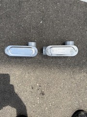 Lot of 2 New 1” Aluminum Conduit Body Covers