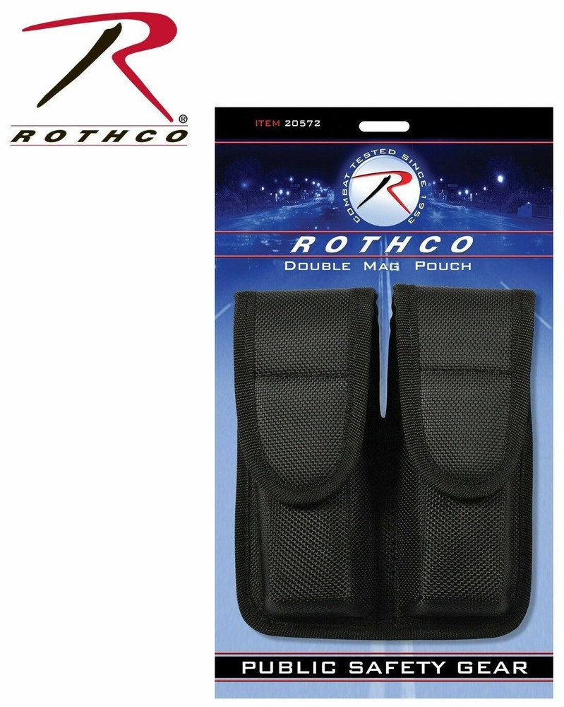 Double Mag Pouch Black Enhanced Molded Nylon – Rothco 20572